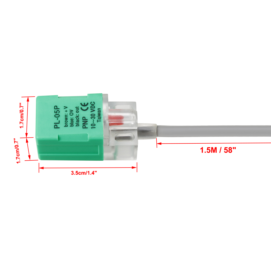 PL-05P DC 10-30V 200mA PNP Inductive Proximity Sensor - Image 3