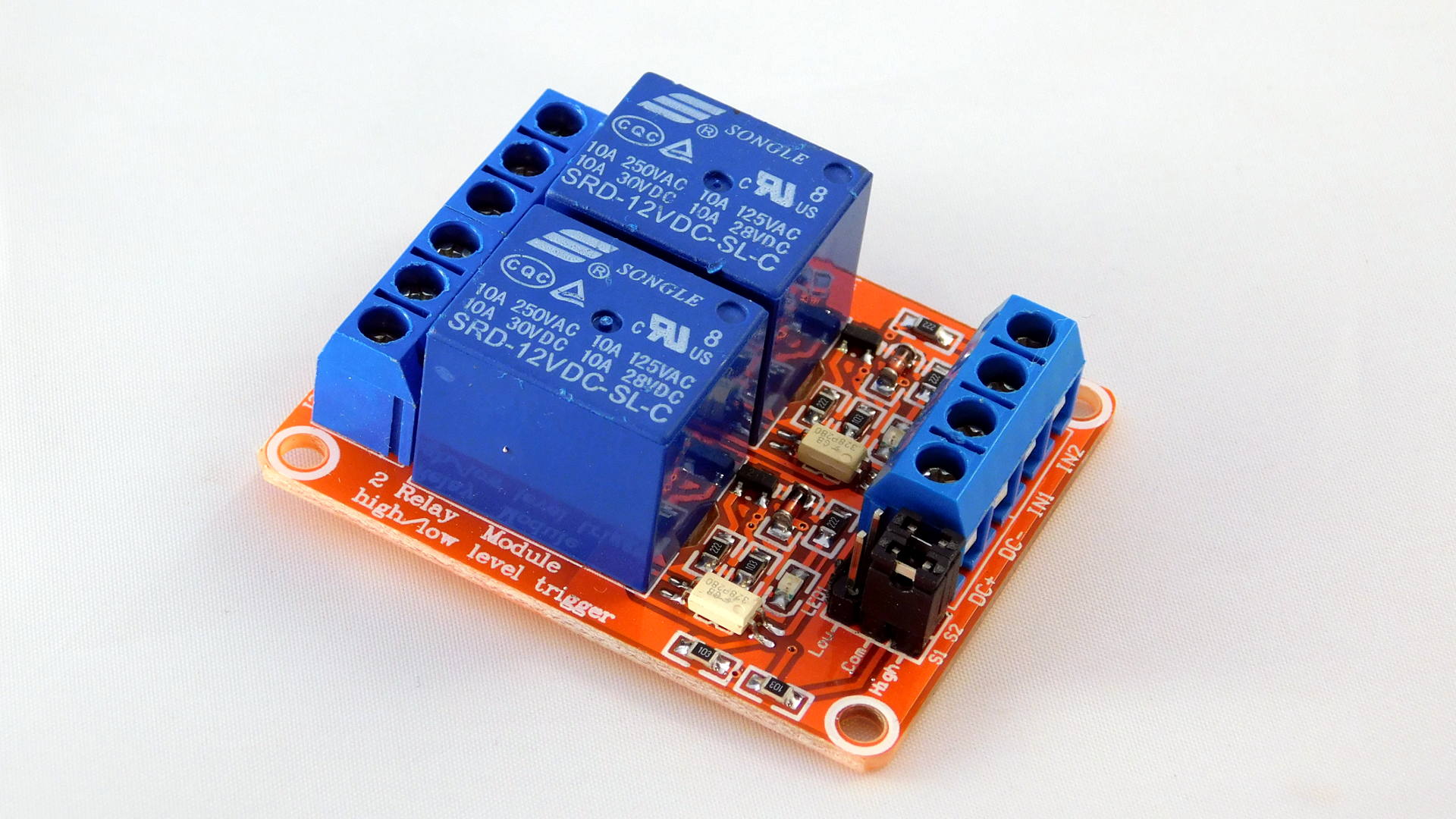 Relay Module 2 Channel 5V (high/low) level trigger