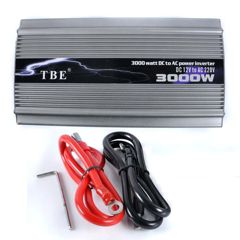 Tbe 3000W Modified 12Vdc To 220V Ac Auto Power Inverter 20Amps With Power Cord Adapter Charger Plug - Image 2