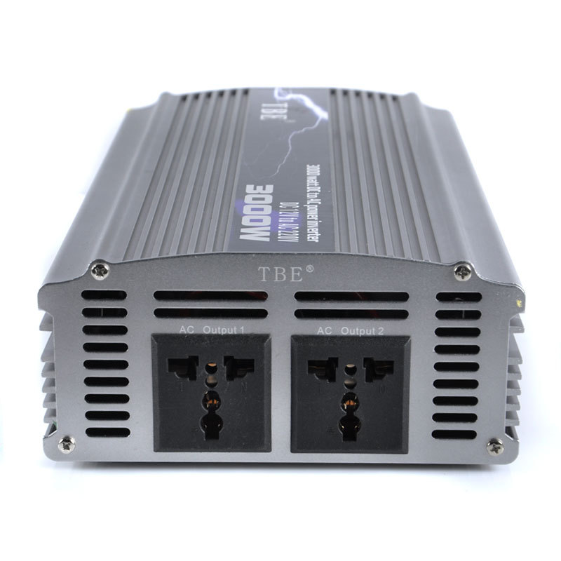 Tbe 3000W Modified 12Vdc To 220V Ac Auto Power Inverter 20Amps With Power Cord Adapter Charger Plug - Image 3