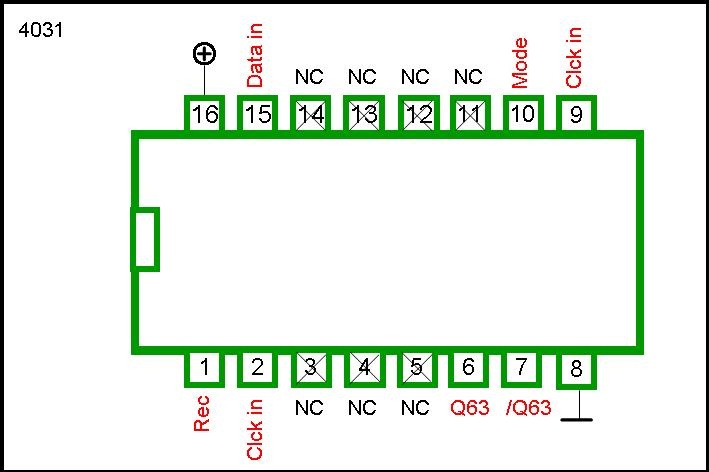 4031 DIP 64-Bit Static Shift Register - Image 2