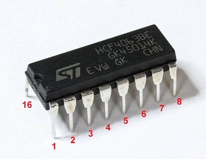 4063 DIP 4-Bit Digital Comparator