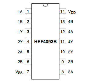 4093 DIP Quad 2-Input Schmitt Trigger - Image 2