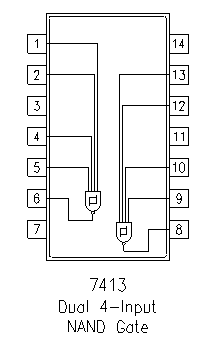 7413 DIP Dual Schmitt Trigger 4-Input NAND Gate - Image 2