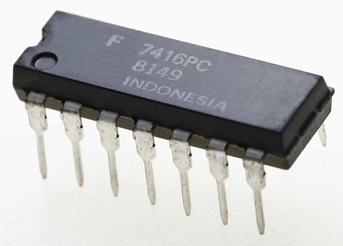 7416 DIP Hex Inverter Buffer / Driver With 15V Open Collector Outputs