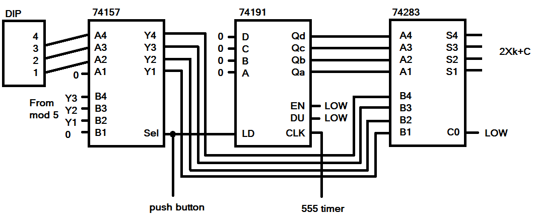 74191 DIP Synchronous Up / Down Binary Counter - Image 2