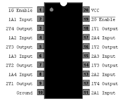 74244 DIP Octal Buffer With Noninverted Three-State Outputs - Image 2