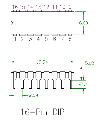 7447 DIP BCD To 7-Segment Decoder - Image 2