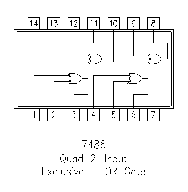 7486 DIP Quad 2-Input Logic XOR Gate - Image 2