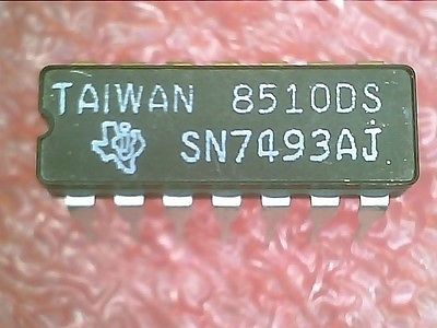 7493 DIP 4-Bit Binary Counter (Separate Divide-By-2 AND Divide-By-8 Sections)