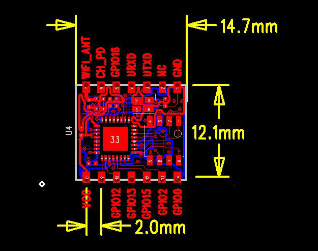 ESP8266 ESP-04 Wifi Transceiver Wireless Module - Image 3