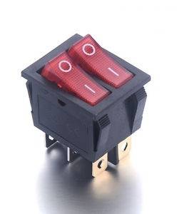 KCD8-212N Dual SPST ON/OFF Switch 16A/250V 20A/125 VAC 6Pin