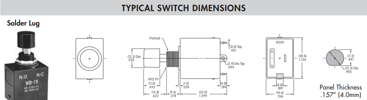 Switch Pushbutton On/Off/On Wb-15 6A 125V.Ac 3A 250V.Ac Ip67 - Image 3