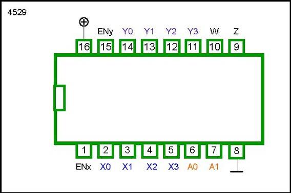4529 DIP DUAL 4-CHANNEL ANALOG DTA SELECTORMULTIPLEXER - Image 2
