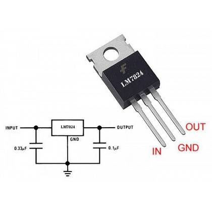 LM7824 – 24V Fixed Positive Voltage Regulator IC - Image 2