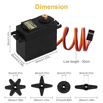 MG995 Servo Motor Tower Pro 360 Degree (Full Metal Gear) - Image 5
