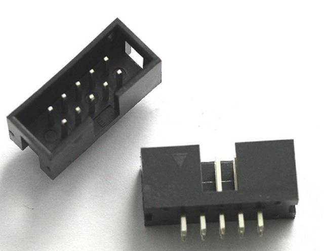 10 Pin Straight Male Shrouded PCB Idc Socket Box Header
