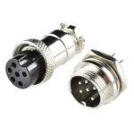 Chassis Connector Male-Female GX16-6 Pins - Image 2