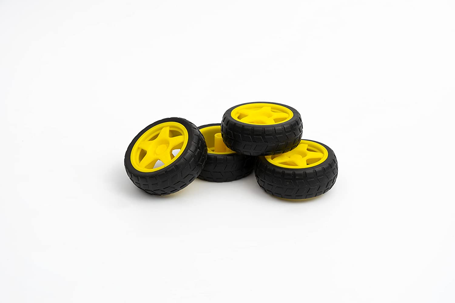 Yellow Robot Smart Car Wheel (D:65mm X W:26mm) - Image 2