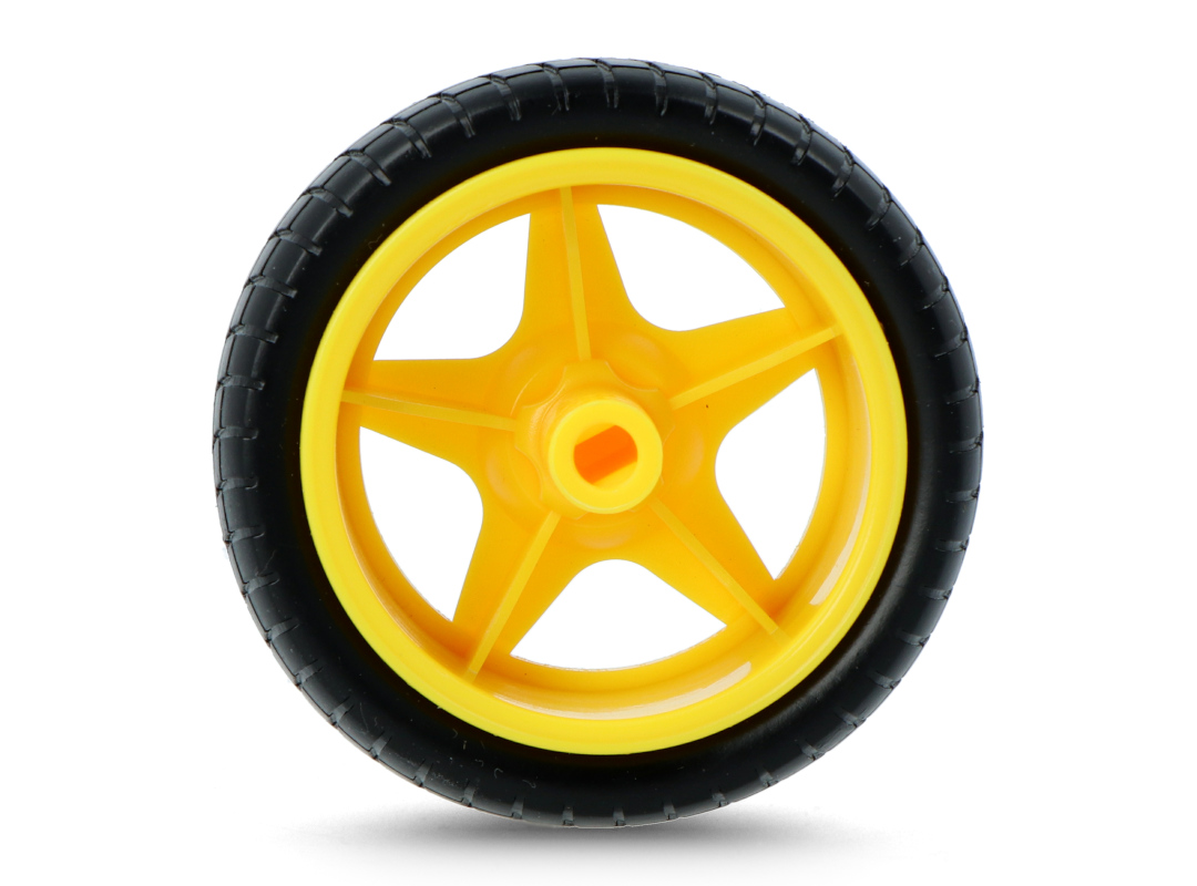 Yellow Robot Smart Car Wheel (D:65mm X W:26mm) - Image 4