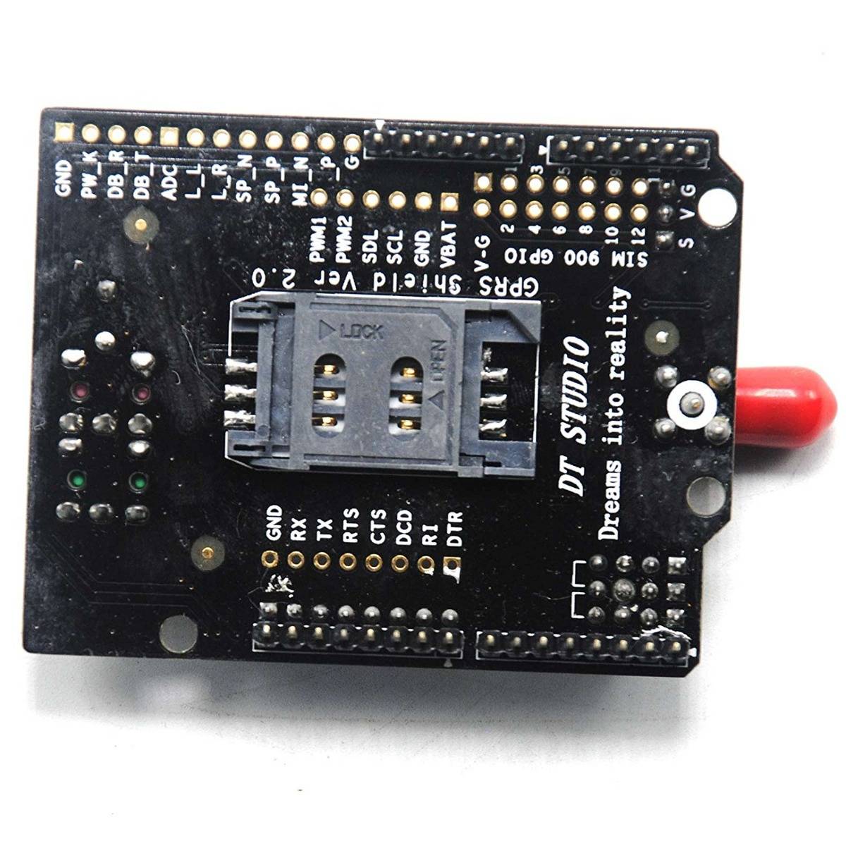 Arduino SIM900 GPRS/GSM Module with 4 Frequency Antenna - Image 3