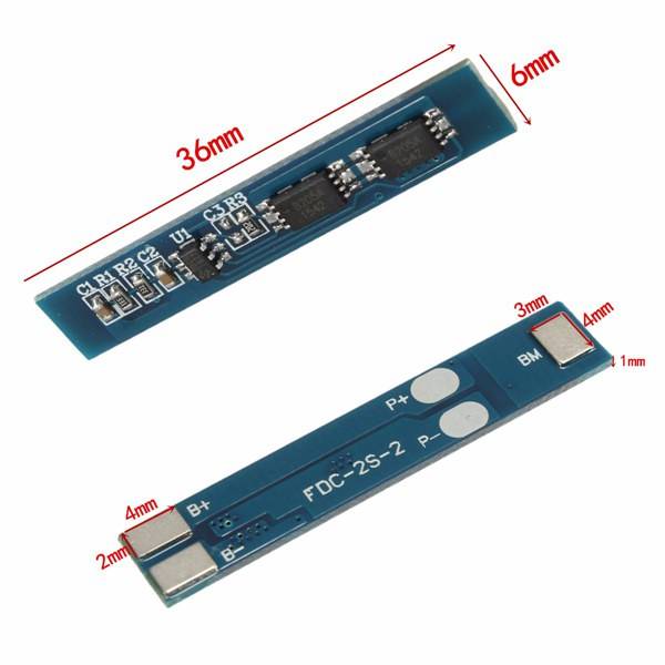 2S Li-ion Lithium Battery 18650 Charger Protection Module Board 3A 7.4V 8.4V - Image 3
