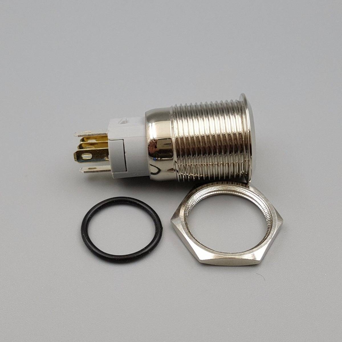 16mm Waterproof Power 12V LED 5Pin ON-OFF Metal Push Button Switch + Connector - Image 12