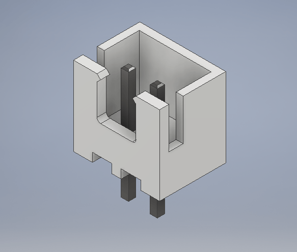 JST XH Data Terminal Straight PCB Solder Male Connector 2 pin - Image 2