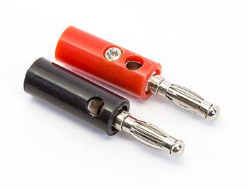 Male 4mm Banana Electrical Jack Black - Image 2