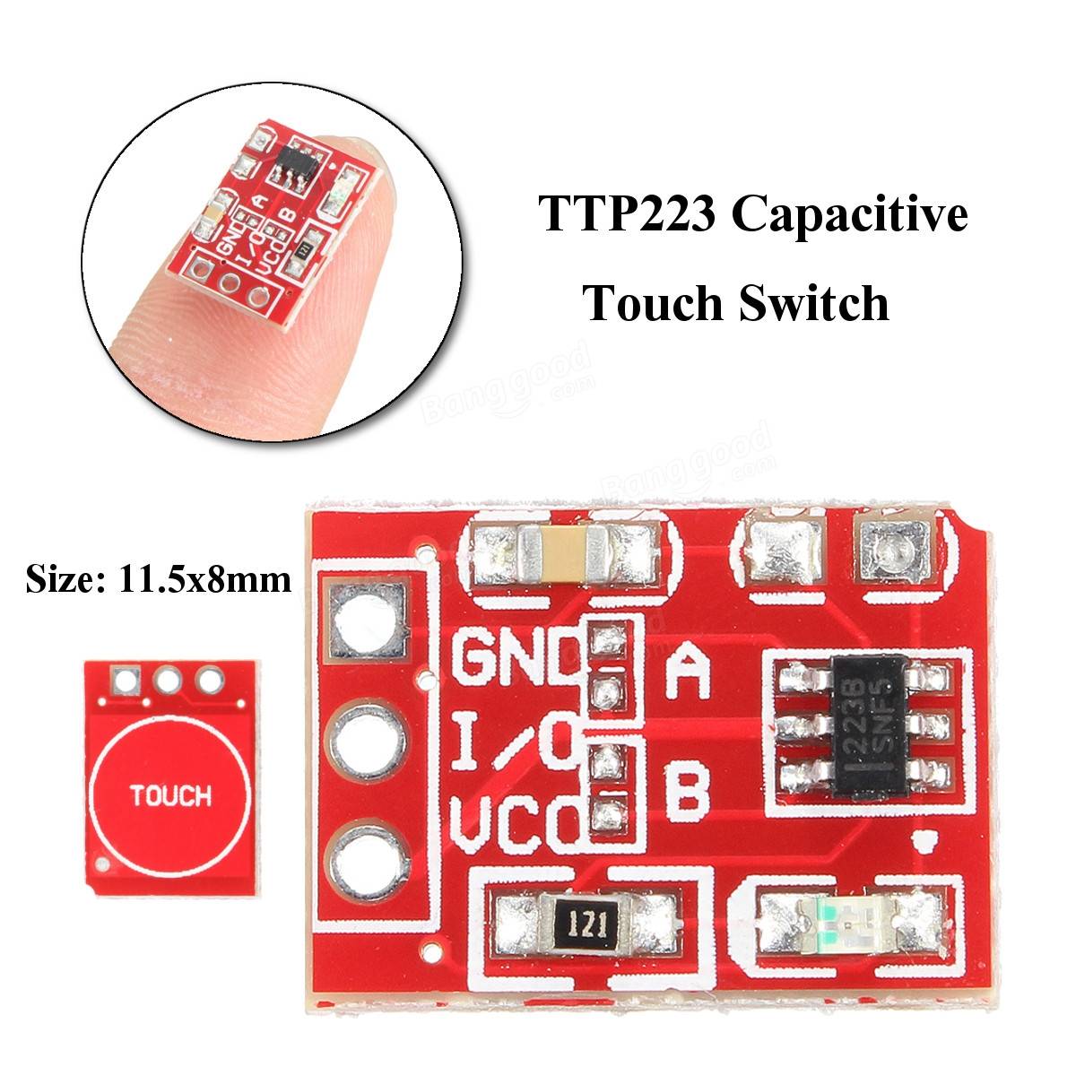 TTP223 Capacitive Touch Sensor Red - Image 3