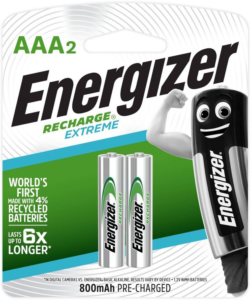 Energizer AAA 1.2V 800mAh Rechargeable Two Batteries