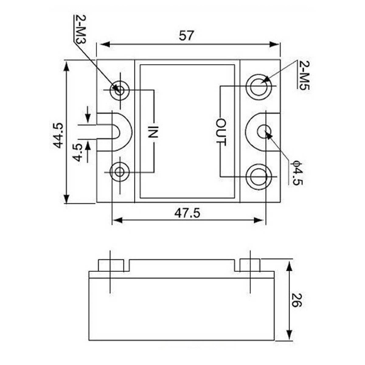 Solid State Relay 25A Input 3-32Vdc / Output 24~380Vac - Image 6