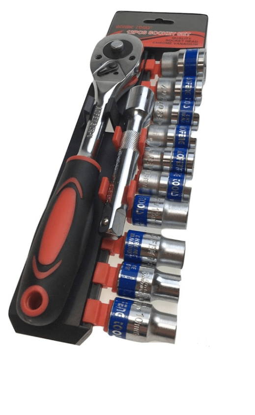 12pcs SOCKET SET Quality Chrome Vanadium Ratchet Wrench - Image 6