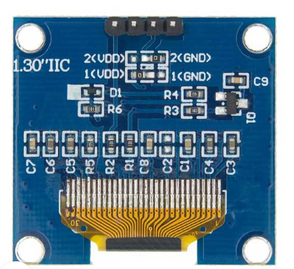 1.3 Inch OLED Display Module, Blue, 128X64, 4Pin, I2C - Image 3