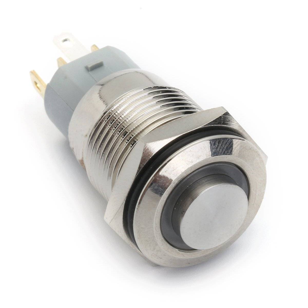 16mm 12V 5Pin Waterproof Metal On/Off Switch With Green LED Ring - Image 2