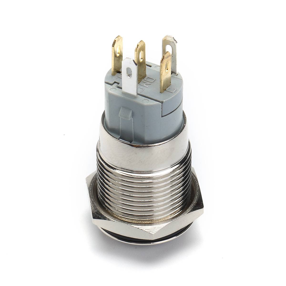 16mm 12V 5Pin Waterproof Metal On/Off Switch With Blue LED Ring - Image 4