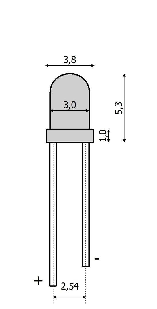 White LED 3mm - Image 2