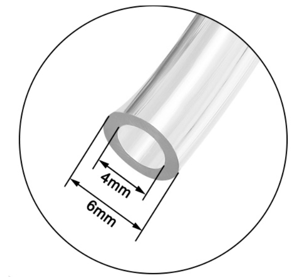 PU Air/Water Hose Transparent 4/6mm - 1 Meter - Image 3