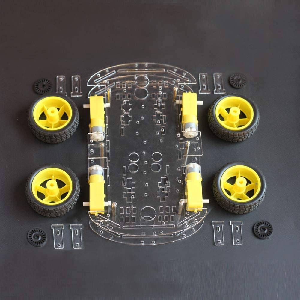 Robot Chassis (4 Gear Motors + 4 Wheels) Random color Chassis - Image 4