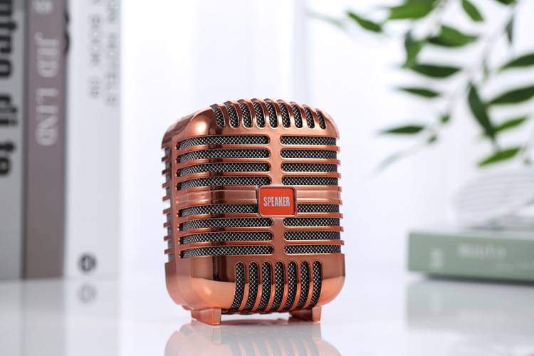 Wireless Bluetooth Speaker Metal USB TF Card T20 - Gold