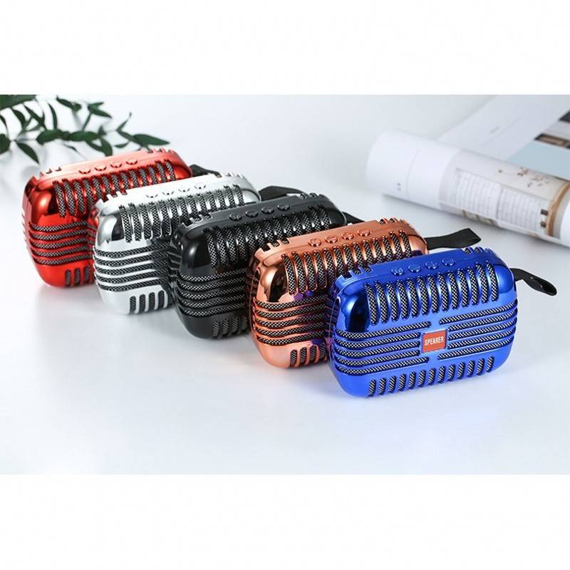 Wireless Portable Metal Bluetooth Speaker Metal USB AUX TF Card T18 - Black - Image 3