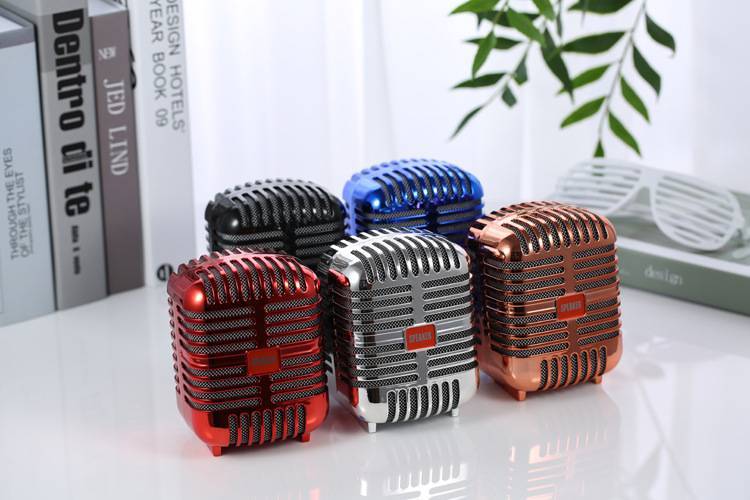 Wireless Bluetooth Speaker Metal USB TF Card T20 - Red - Image 4