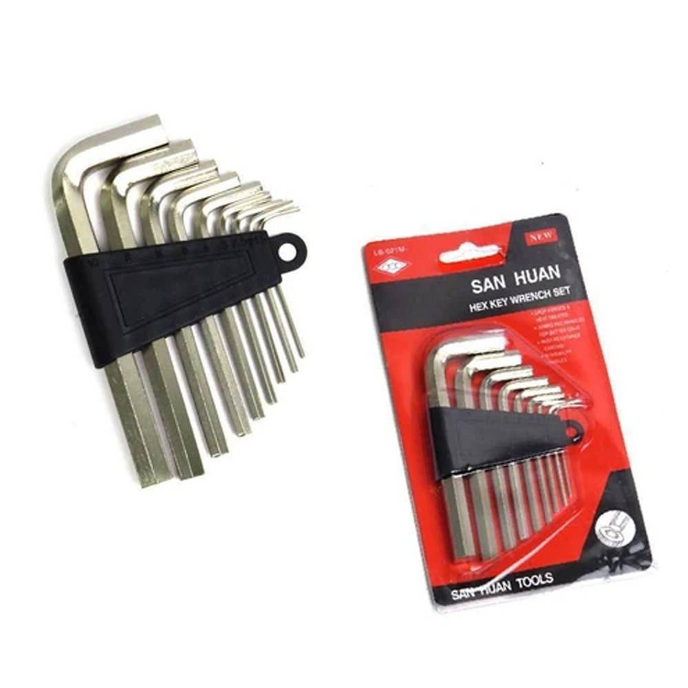 9 Pcs SAN HUAN Hex Key Wrench Set L-Shaped - Image 3