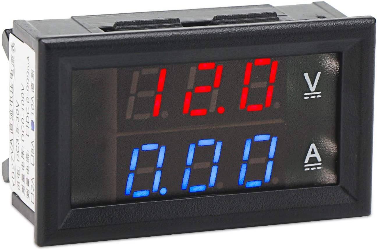 DC 0-100V 10A Digital Voltmeter and Ammeter Dual Display - Image 2