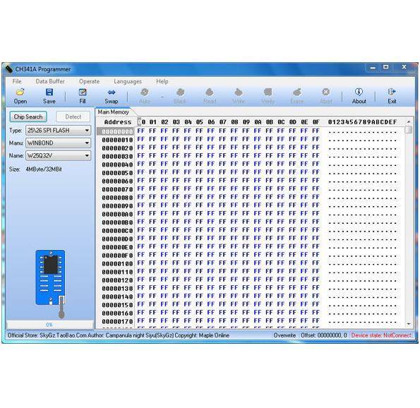 XTW100 Programmer USB Motherboard Multifunctional BIOS SPI FLASH 2425 Read / Write Burner - Image 4