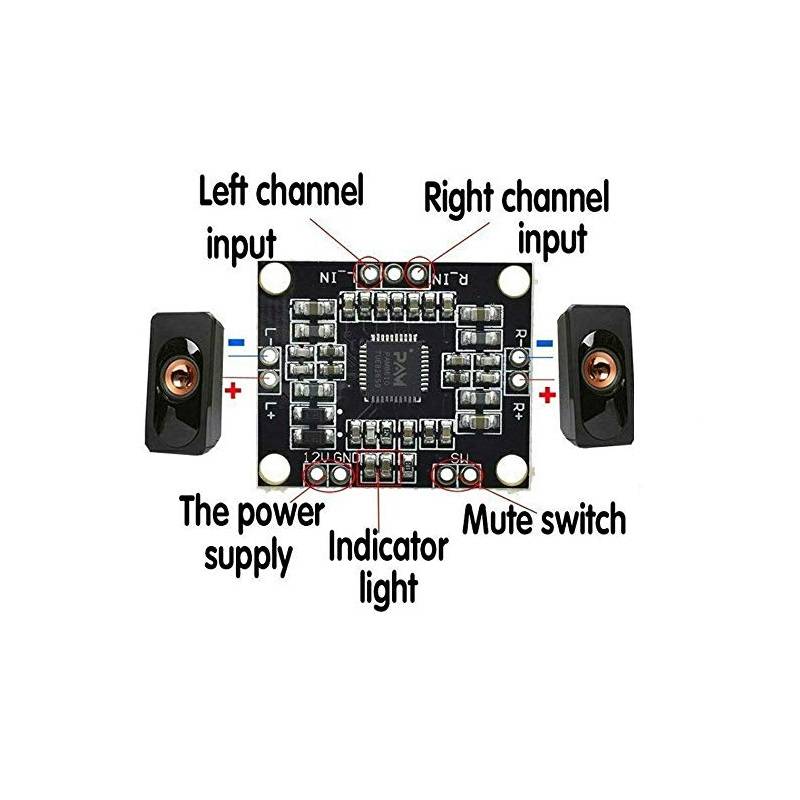 PAM8610 Digital Audio Amplifier Board 2x15W Dual Channel Stereo 7-15 V - Image 3