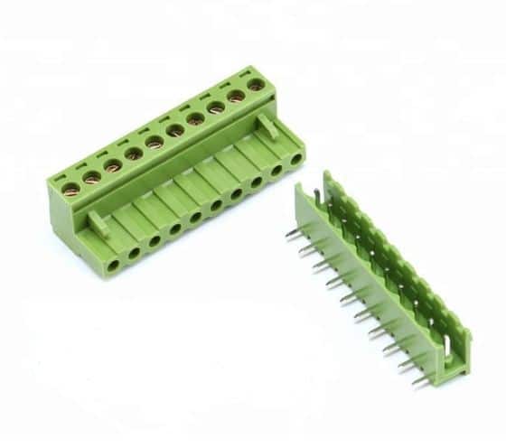 Pluggable Terminal Block 9 Pin 5.08mm Pitch KF2EDGR-5.08-9P (Right Angle Pin)