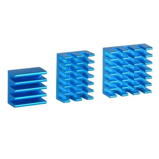 Heat Sink Set for Raspberry Pi (Blue) - Image 3
