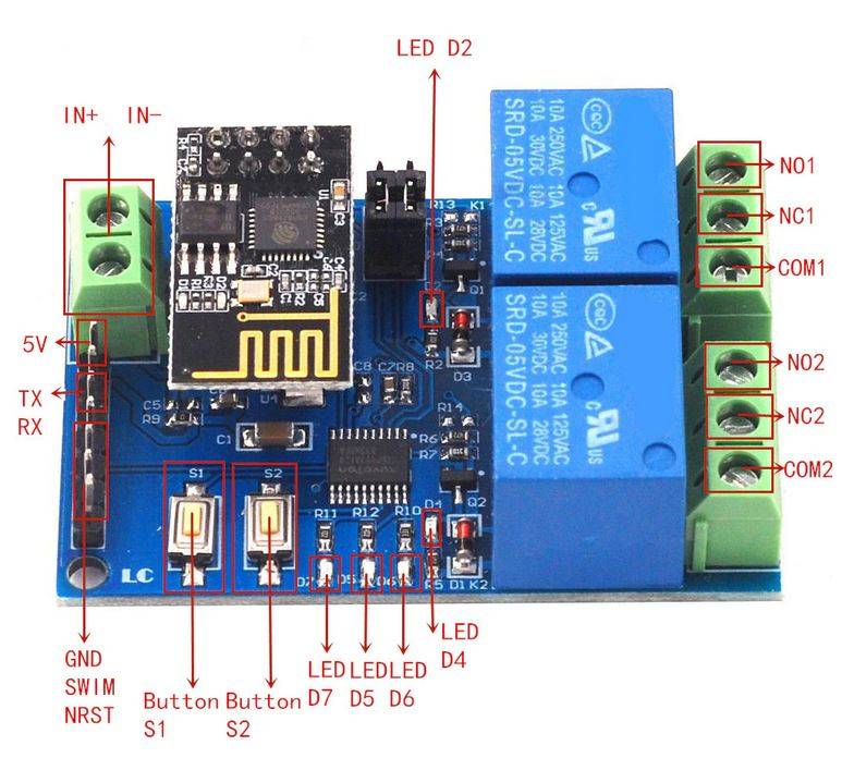ESP8266 5V WIFI Relay Module 2 Channel - Image 4