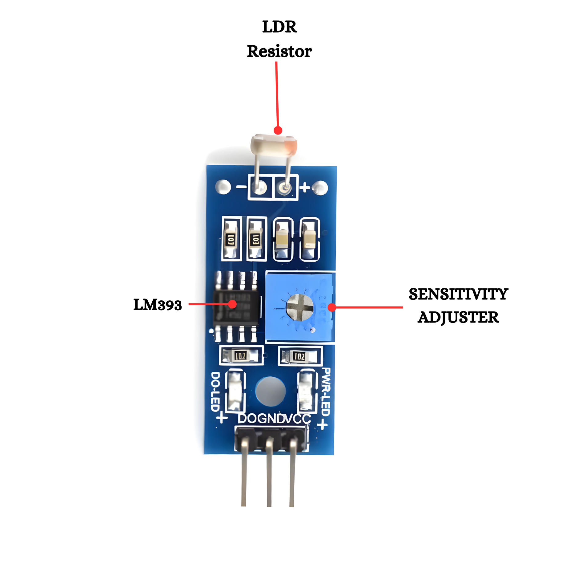 LDR Light Detection Resistance Sensor Module-3 Pin Photo - Image 3